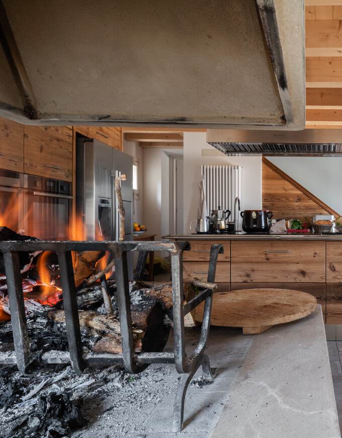 Interno della cucina di Podere del Bosc con atmosfera familiare